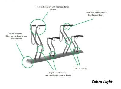 Cykelstativ Cobra light el-Cykel