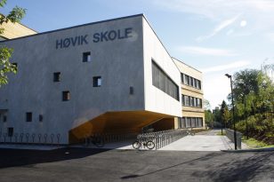 Cykelstativ Ring på Høvik skole i Bærum